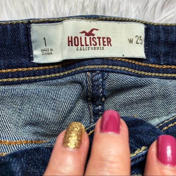 Hollister Distressed Denim Skirt Size 25/1 - Picture 4 of 5